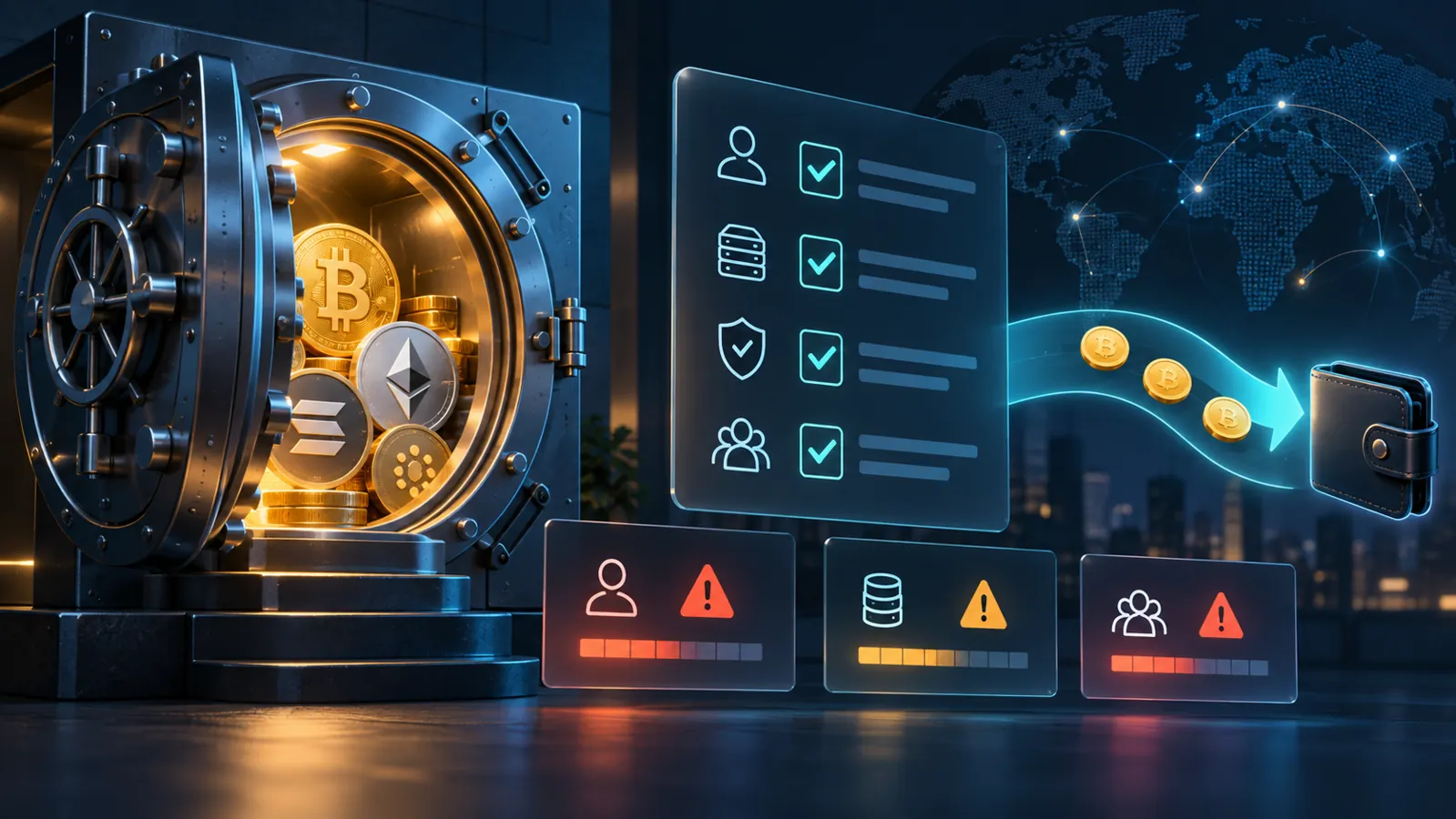Illustration des risques de garde sur une plateforme crypto